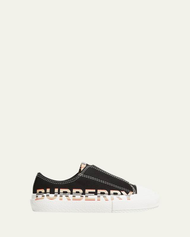Kid's Larkhall Icon Stripe Logo Canvas Sneakers, Baby/Toddlers
